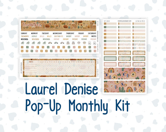 Kit 0243 - Laurel Denise Pop-Up - Monthly Kit - November - Boho Autumn