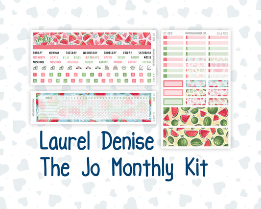 Kit 0276 - Laurel Denise The Jo Planner - Monthly Kit - July - Melon Crush