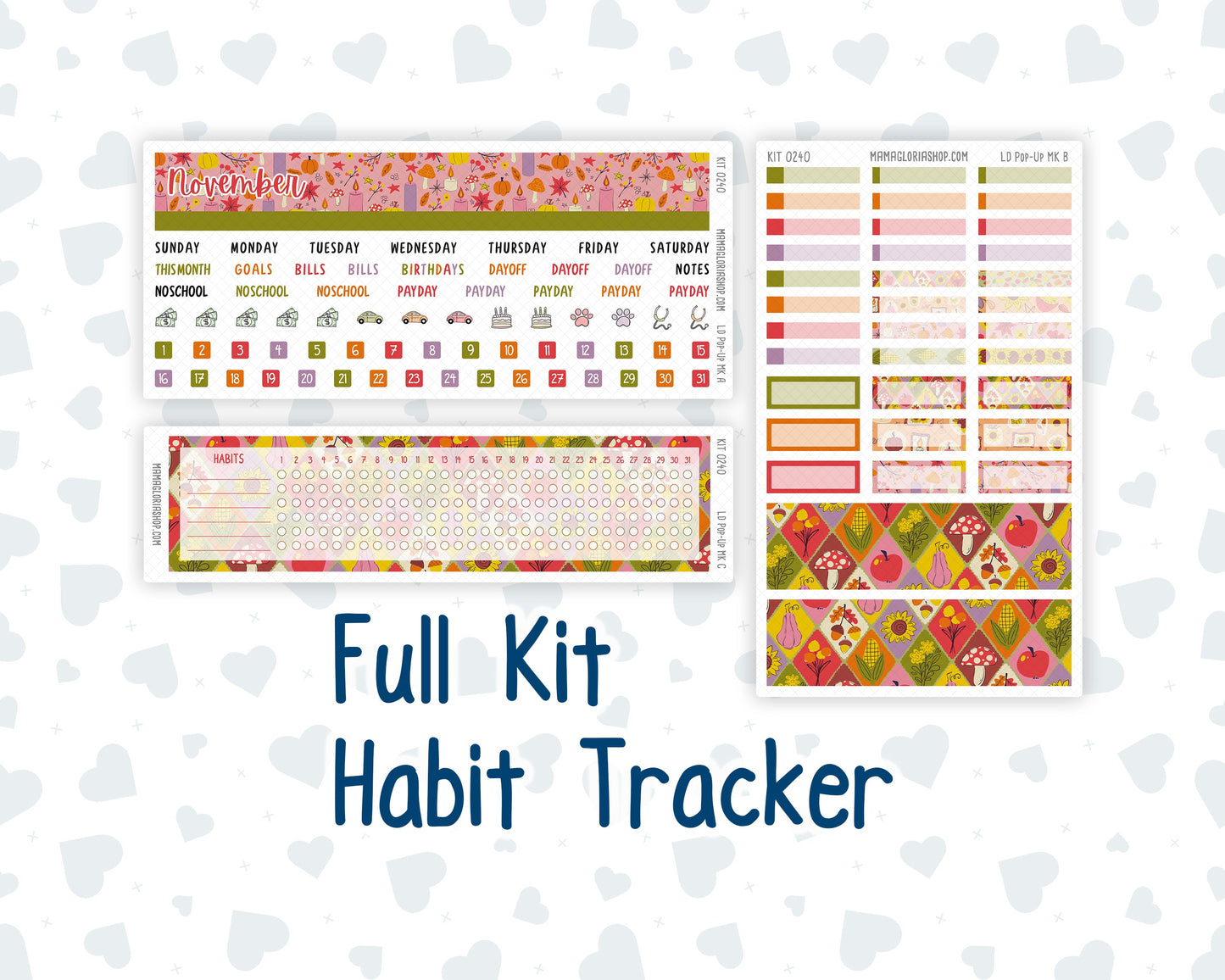 Kit 0240 - Laurel Denise Pop-Up - Monthly Kit - November - Cozy Thanksgiving