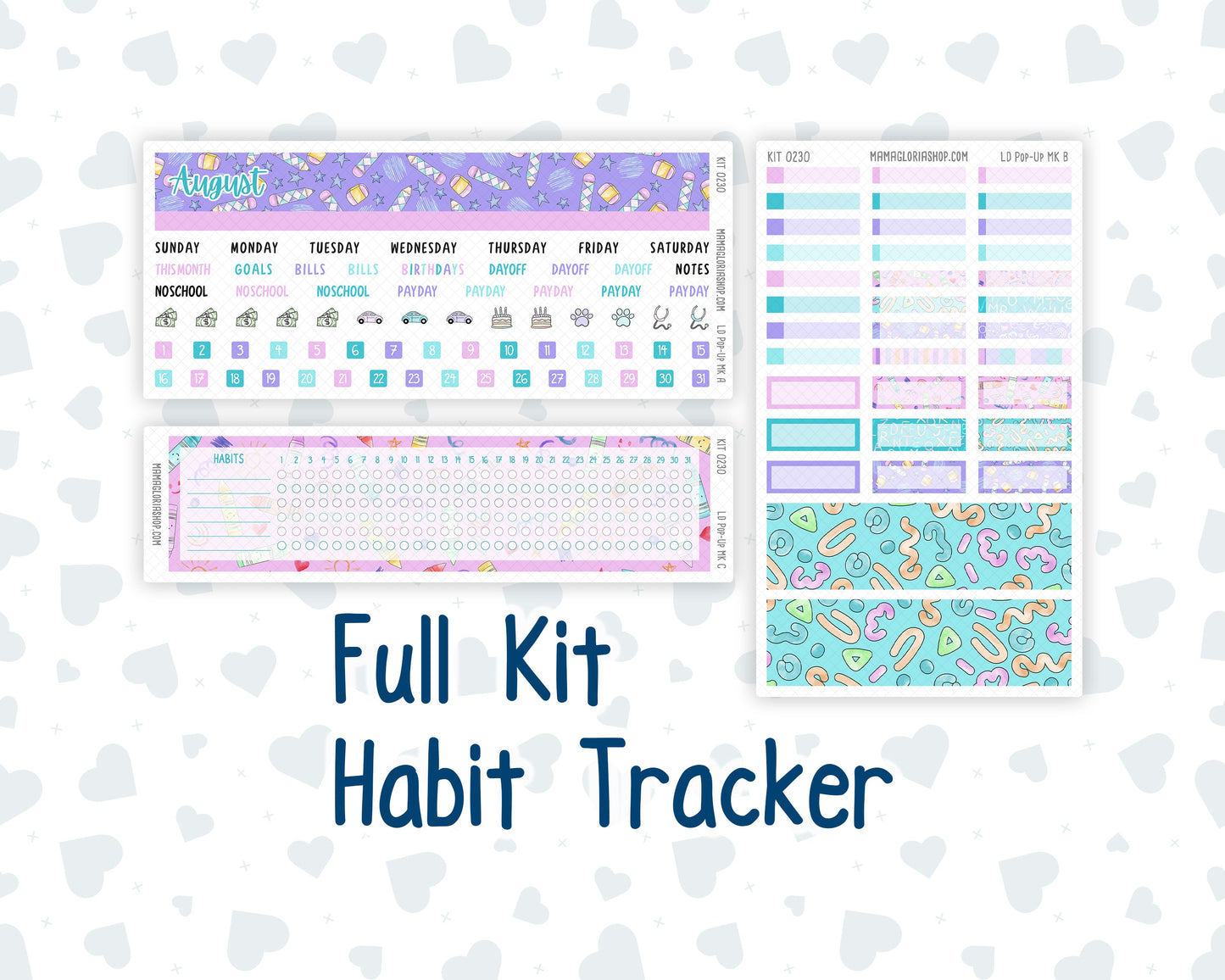 Kit 0230 - Laurel Denise Pop-Up - Monthly Kit - August - School Daze