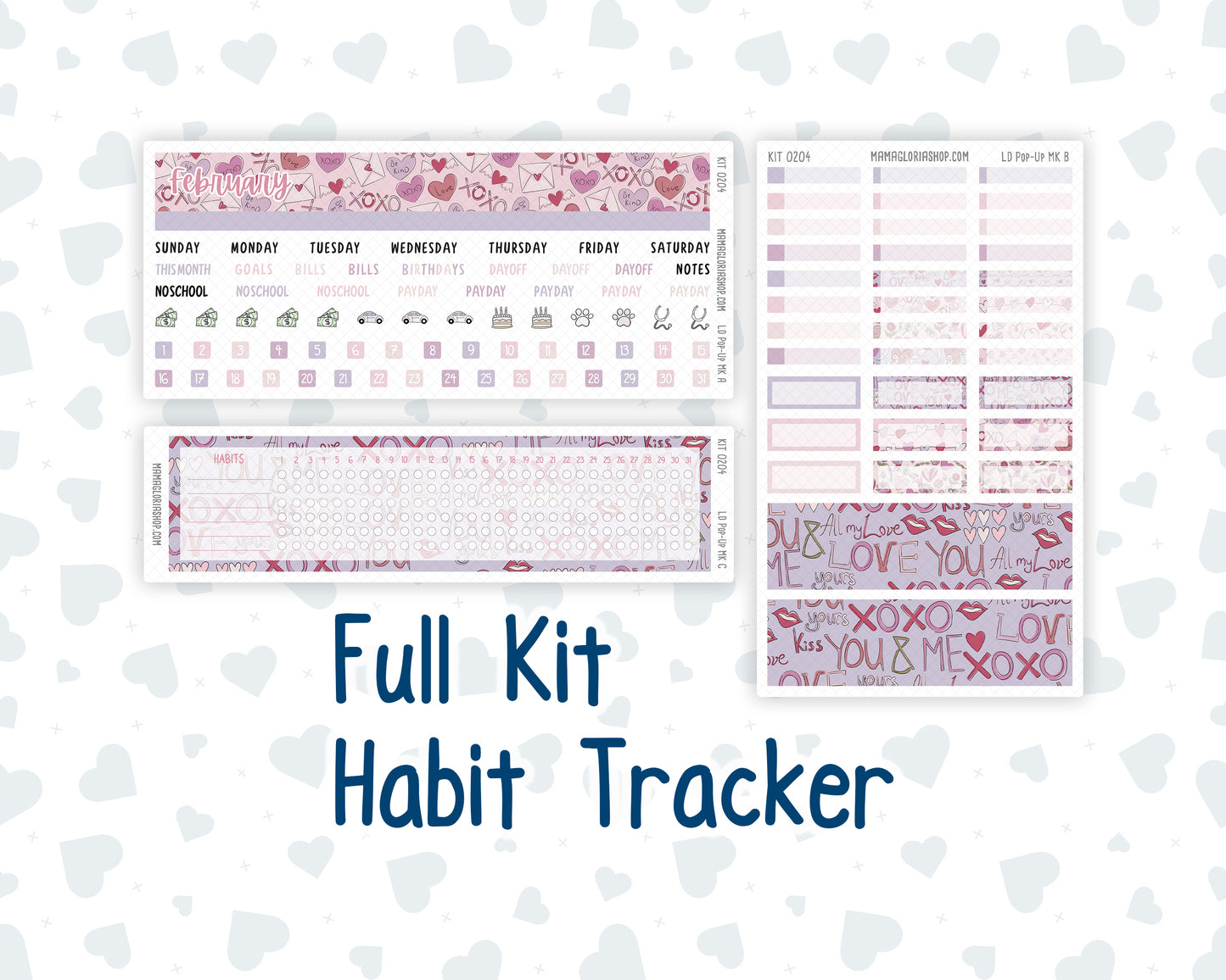 Kit 0204 - Laurel Denise Pop-Up - Monthly Kit - February - Valentines Garden