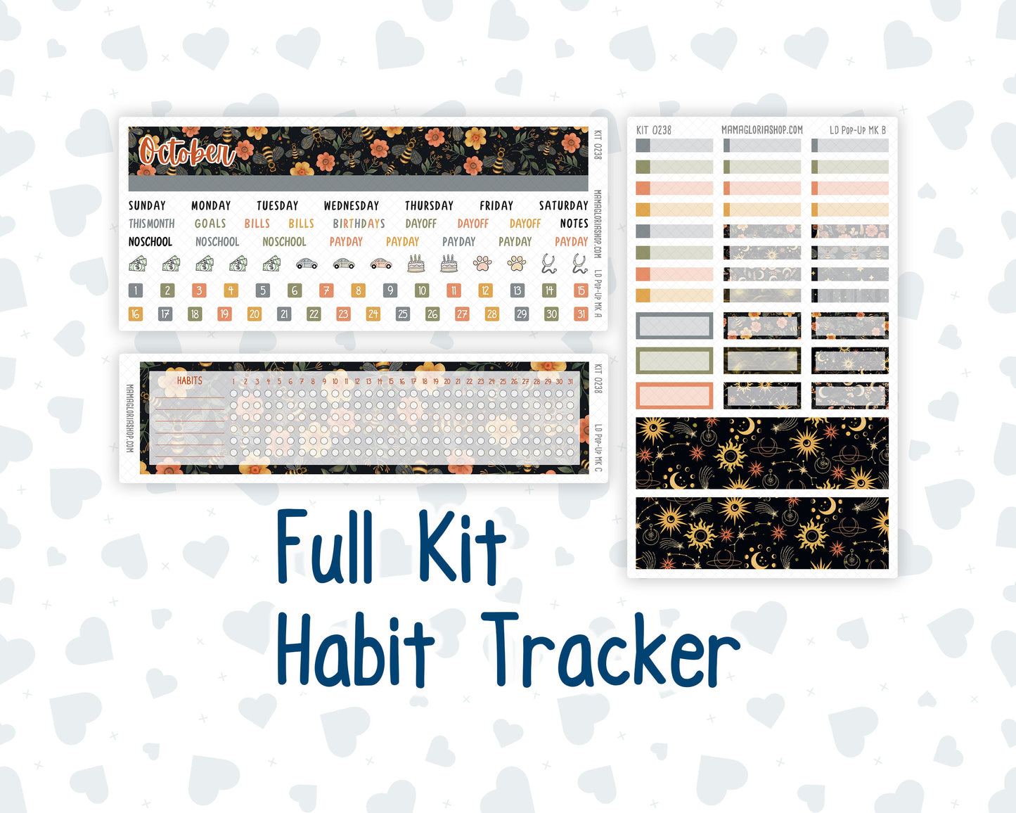 Kit 0238 - Laurel Denise Pop-Up - Monthly Kit - October - Starry Autumn Nights