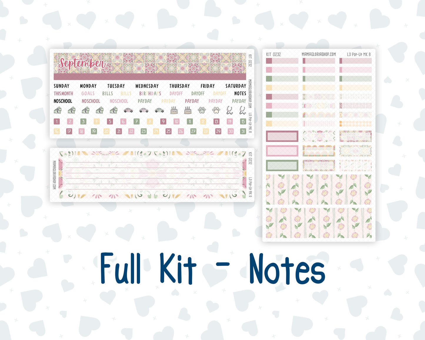 Kit 0232 - Laurel Denise Pop-Up - Monthly Kit - September - Heirloom Garden