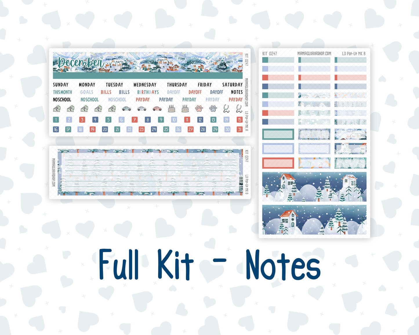 Kit 0247 - Laurel Denise Pop-Up - Monthly Kit - December - Snow Day Adventures