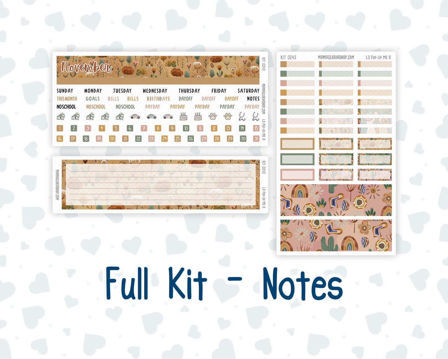 Kit 0243 - Laurel Denise Pop-Up - Monthly Kit - November - Boho Autumn