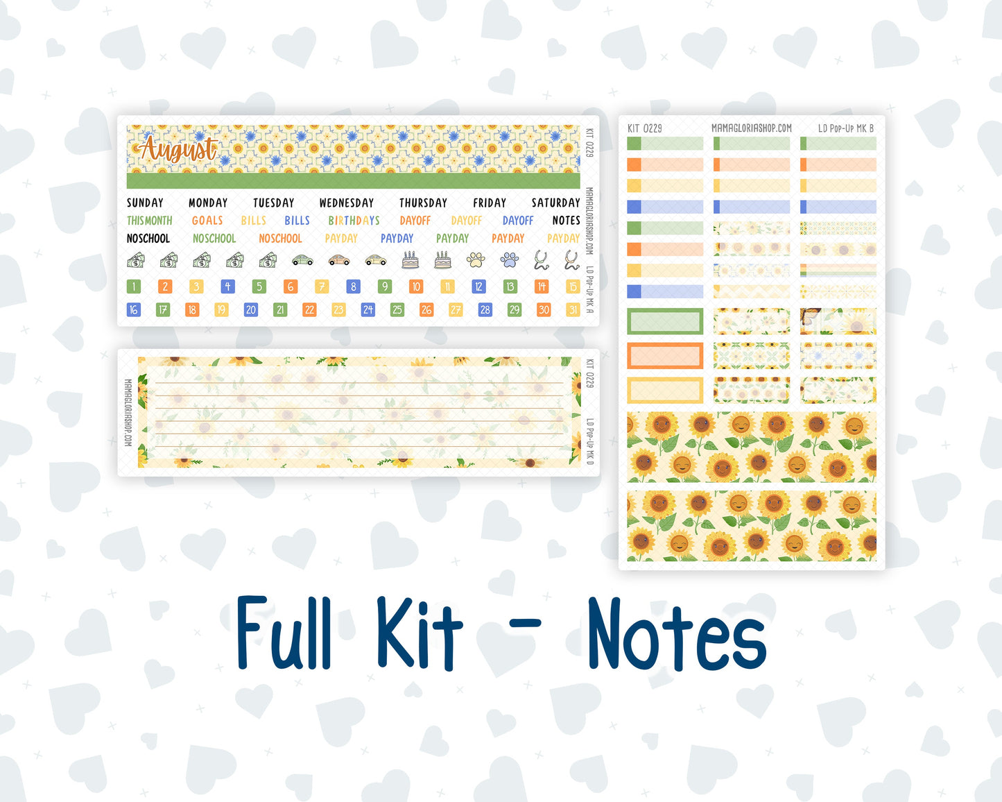 Kit 0229 - Laurel Denise Pop-Up - Monthly Kit - August - Golden Faces