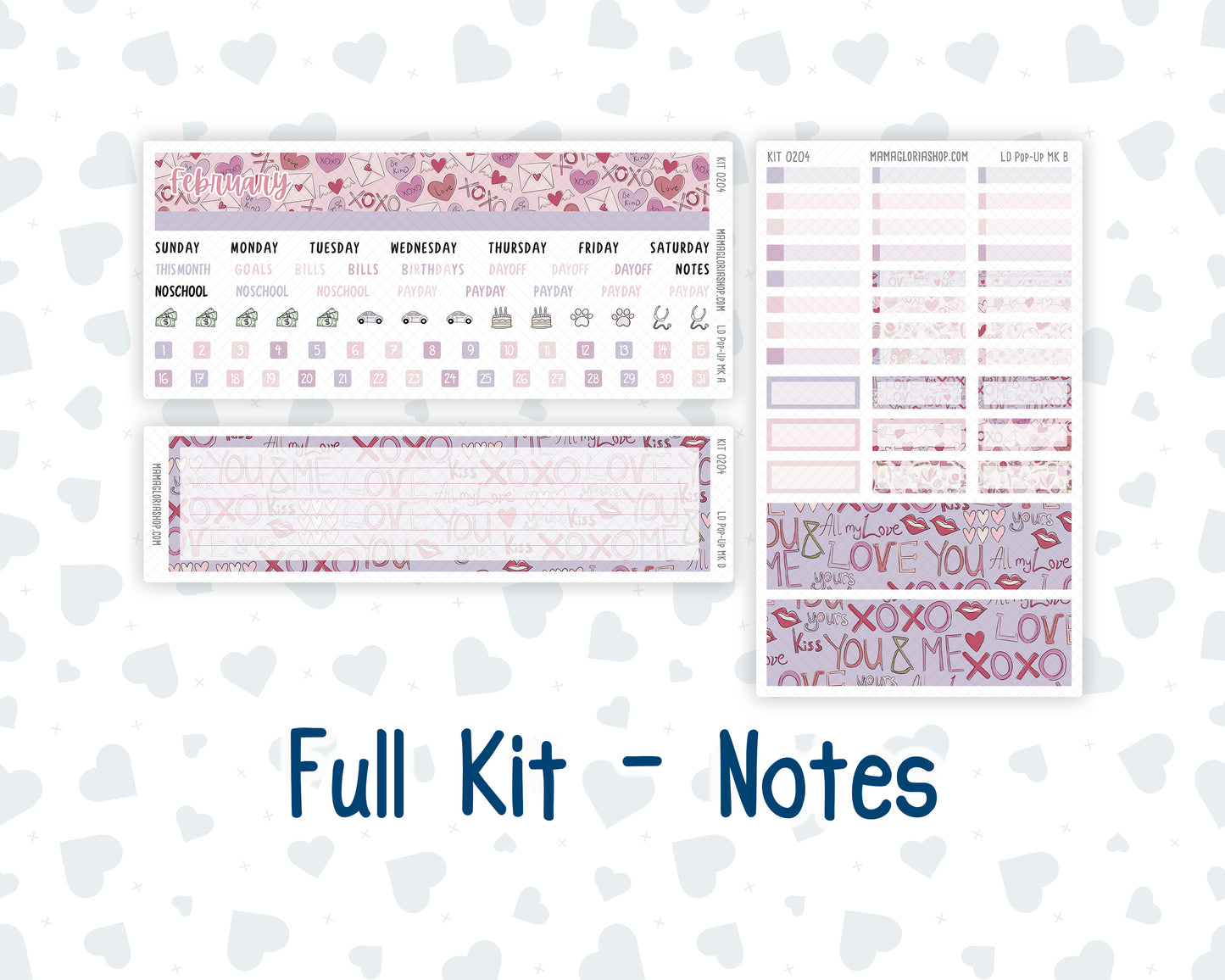 Kit 0204 - Laurel Denise Pop-Up - Monthly Kit - February - Valentines Garden