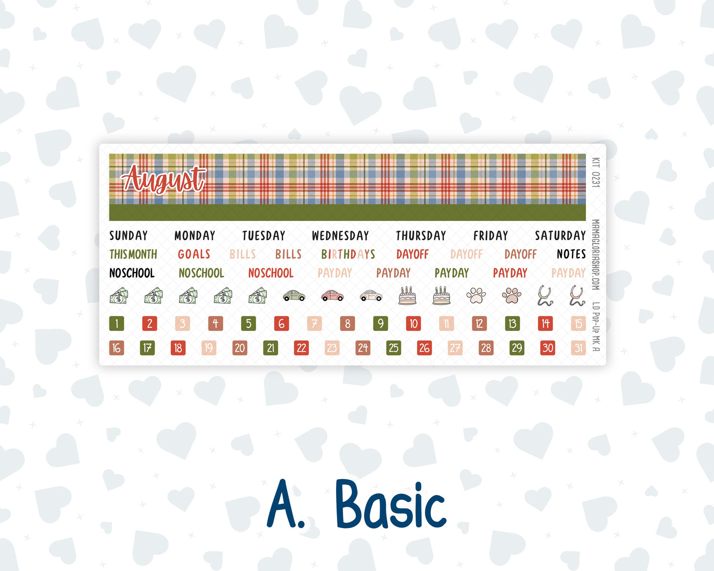 Kit 0231 - Laurel Denise Pop-Up - Monthly Kit - August - Backyard BBQ