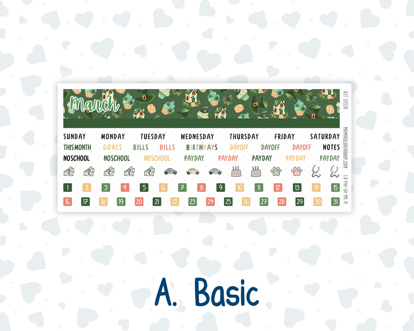 Kit 0208- Laurel Denise Pop-Up - Monthly Kit - March - Shamrock Lane