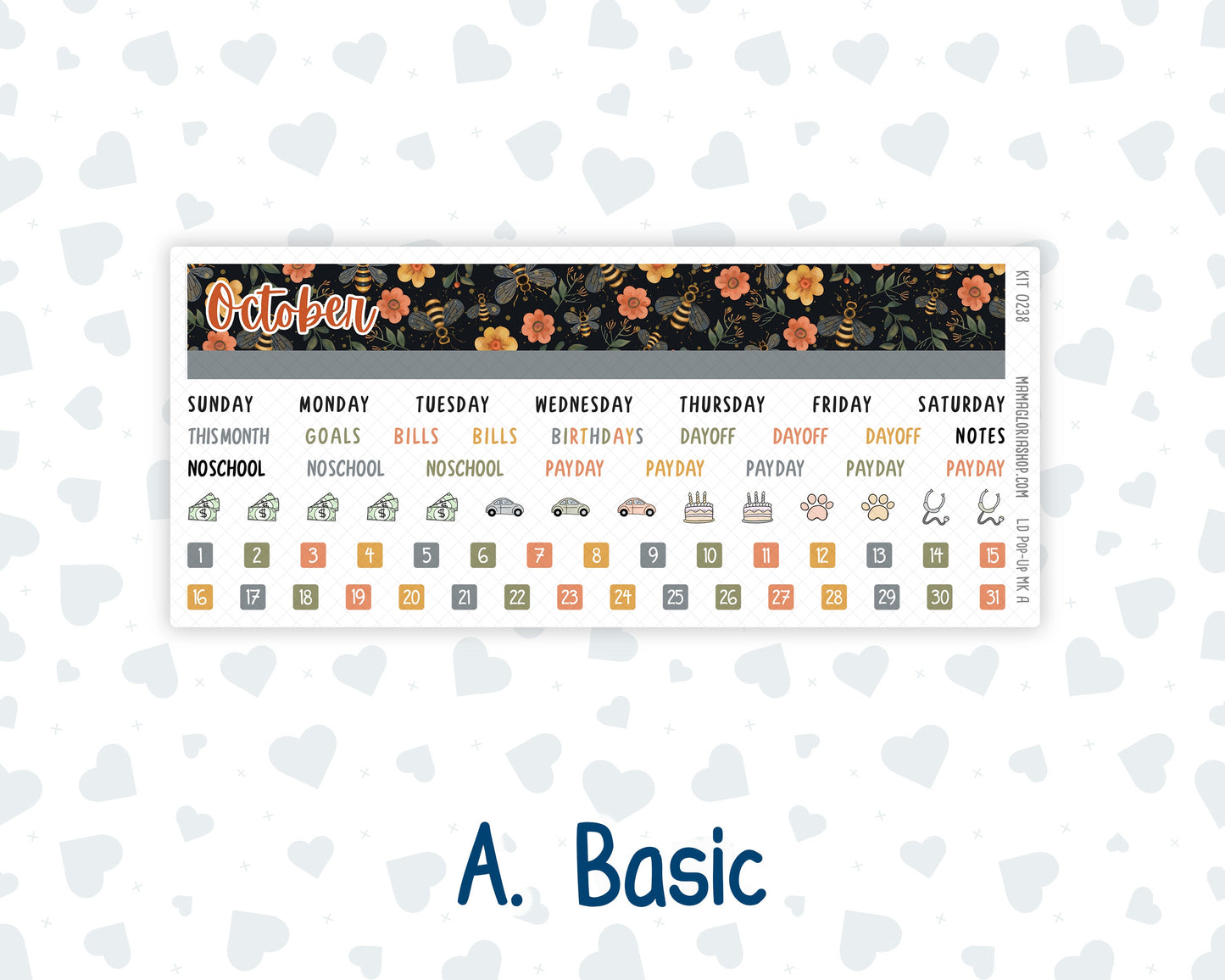 Kit 0238 - Laurel Denise Pop-Up - Monthly Kit - October - Starry Autumn Nights
