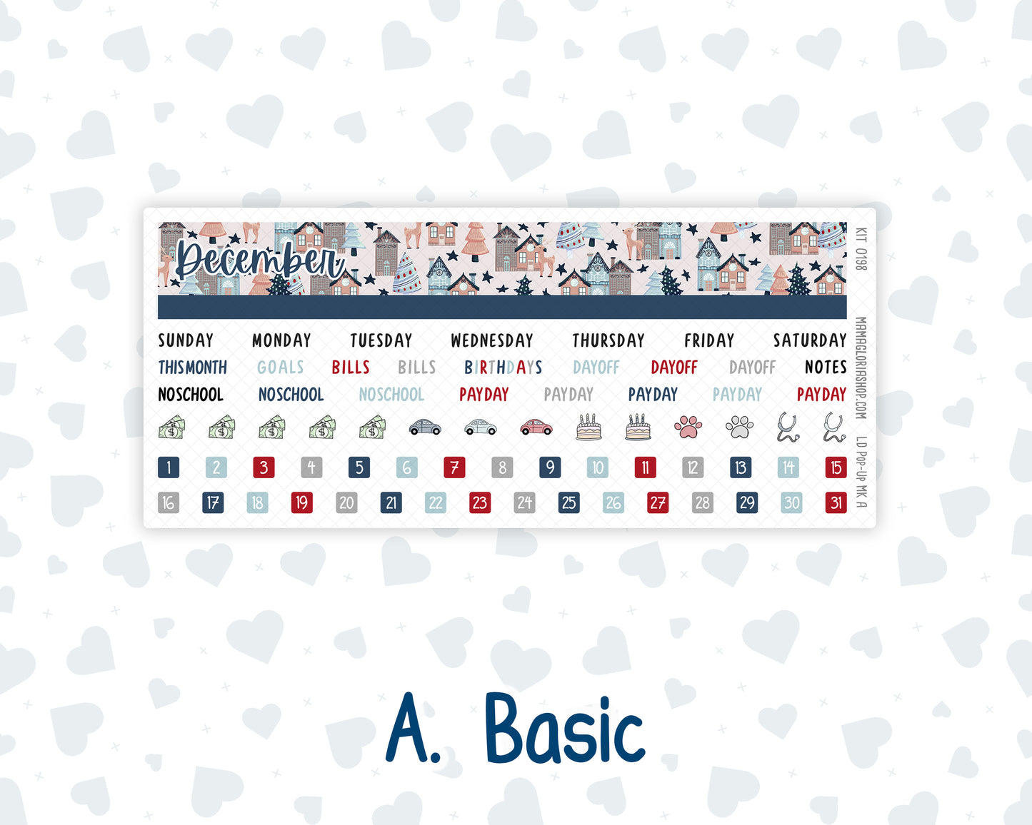 Kit 0198 - Laurel Denise Pop-Up - Monthly Kit - December - Holliday Village