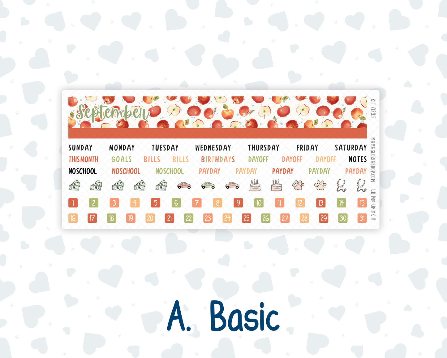 Kit 0235 - Laurel Denise Pop-Up - Monthly Kit - September - Apple Orchard