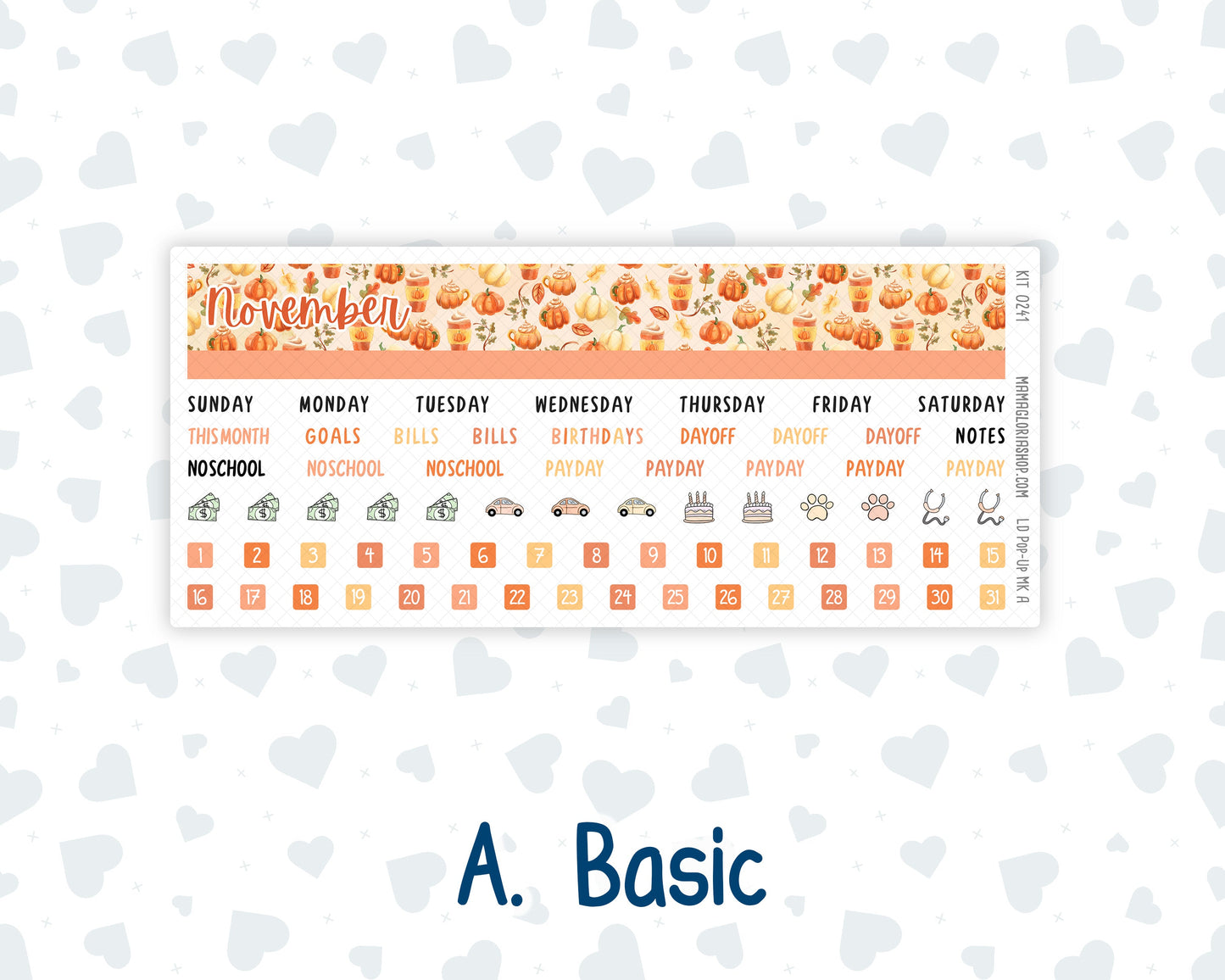 Kit 0241 - Laurel Denise Pop-Up - Monthly Kit - November - Pumpkin Latte