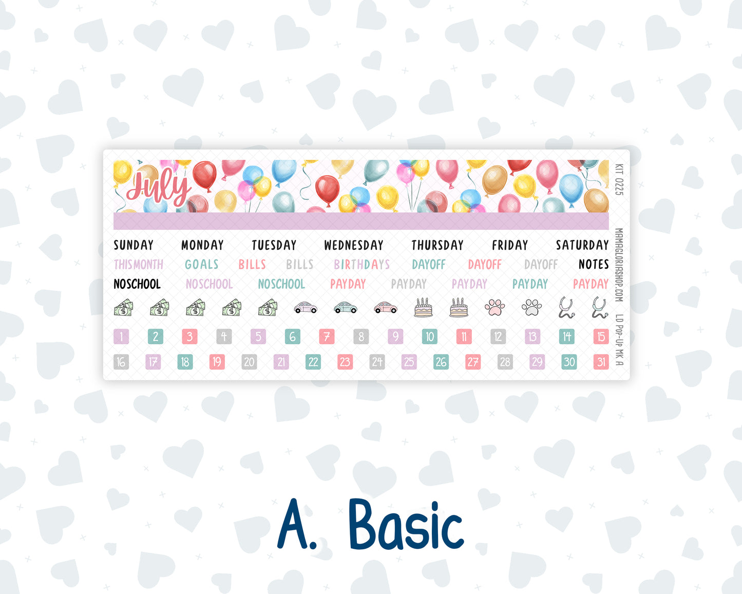 Kit 0225 - Laurel Denise Pop-Up - Monthly Kit - July - Carnival Joy