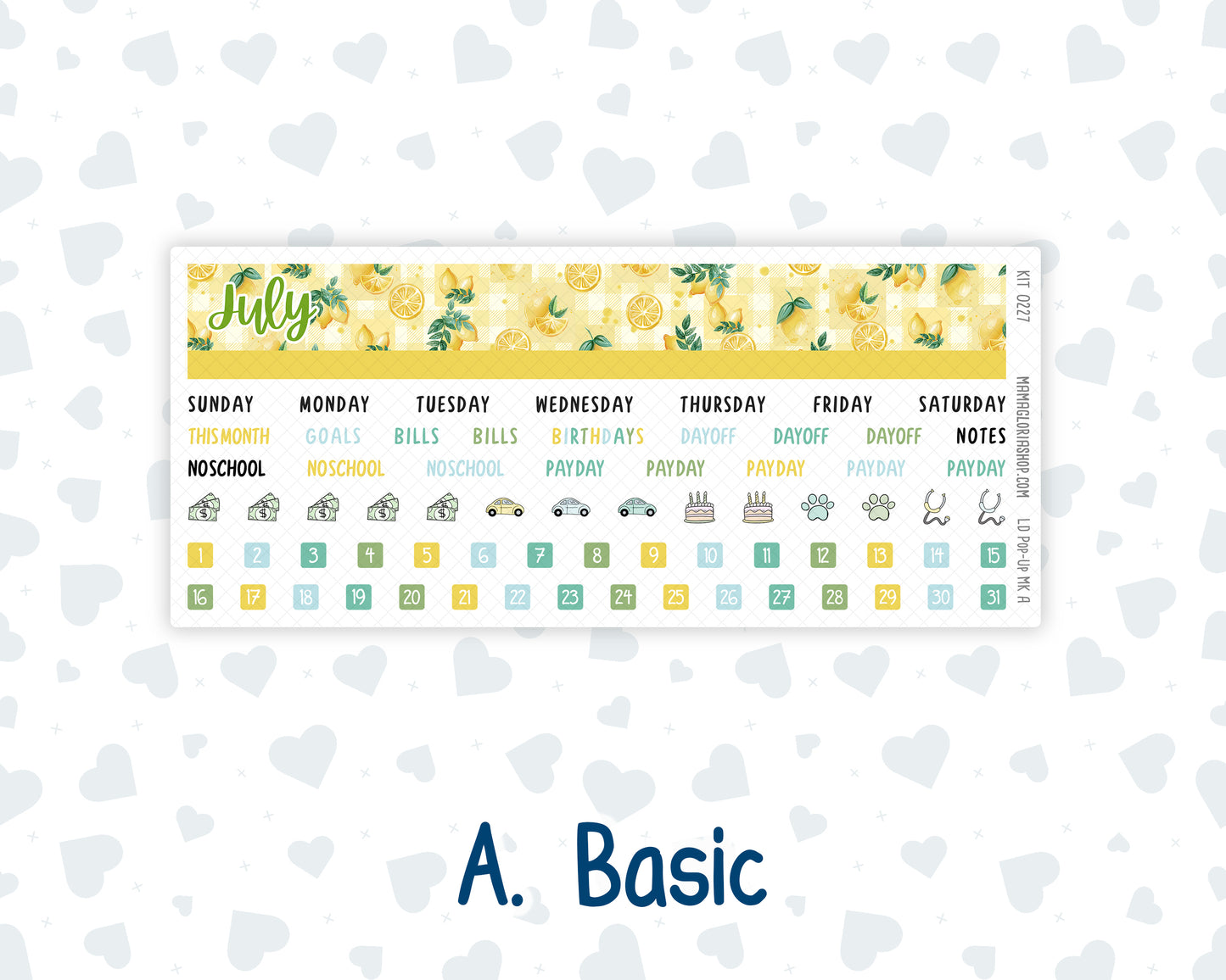 Kit 0227 - Laurel Denise Pop-Up - Monthly Kit - July - Lemon Grove