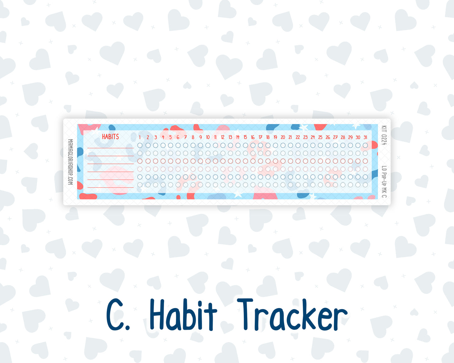 Kit 0224 - Laurel Denise Pop-Up - Monthly Kit - July - Patriotic Parade