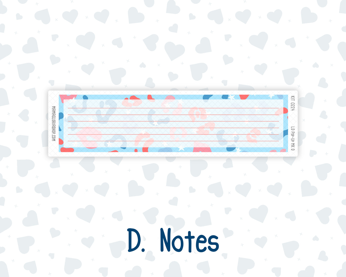 Kit 0224 - Laurel Denise Pop-Up - Monthly Kit - July - Patriotic Parade