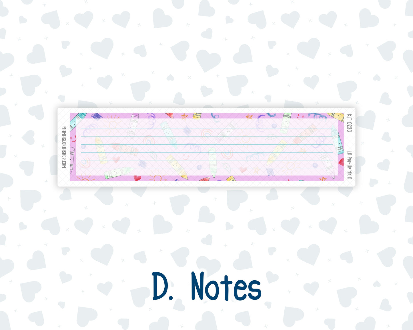 Kit 0230 - Laurel Denise Pop-Up - Monthly Kit - August - School Daze
