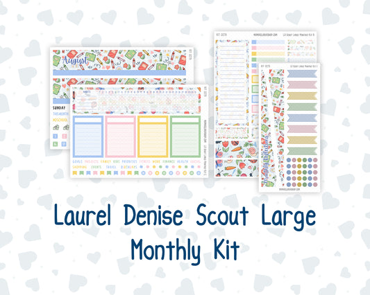 Kit 0279 - Laurel Denise The Scout Planner Large - Monthly Kit - August - Not Ready For School