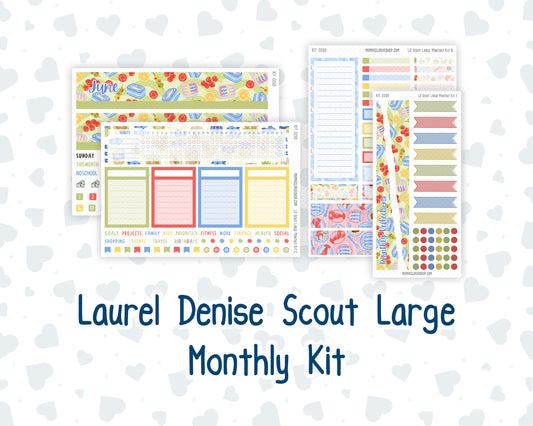 Kit 0269 - Laurel Denise The Scout Planner Large - Monthly Kit - June - Dolce Mare