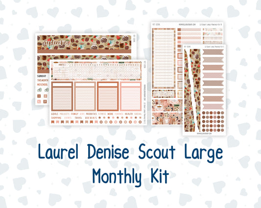 Kit 0296 - Laurel Denise The Scout Planner Large - Monthly Kit - September - Coffee Break