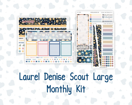 Kit 0248 - Laurel Denise The Scout Planner Large - Monthly Kit - January - Midnight Countdown