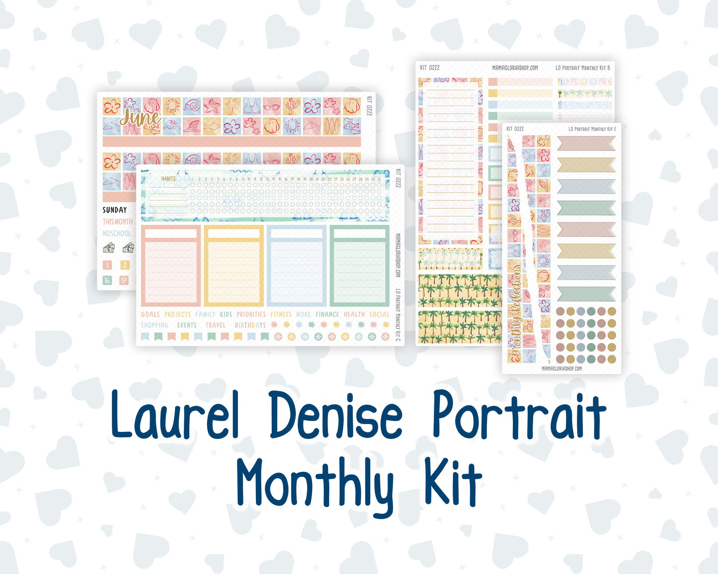 Kit 0222 - Laurel Denise Portrait - Monthly Kit - June - Beach Day