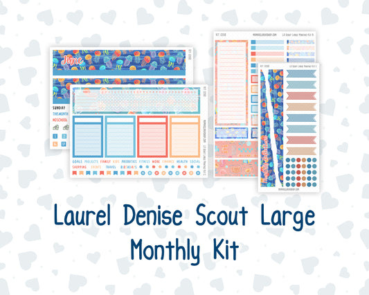 Kit 0268 - Laurel Denise The Scout Planner Large - Monthly Kit - June - Sea Sweeties
