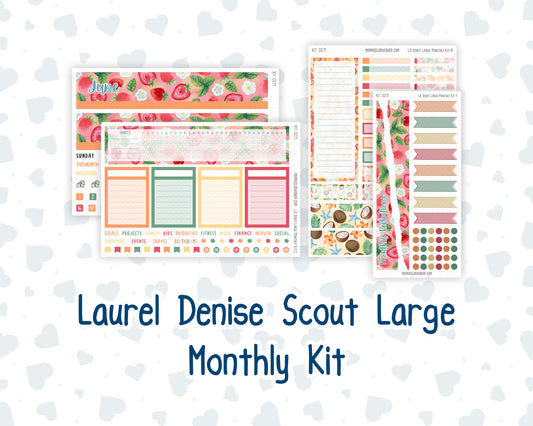 Kit 0271 - Laurel Denise The Scout Planner Large - Monthly Kit - June - Strawberry Shore