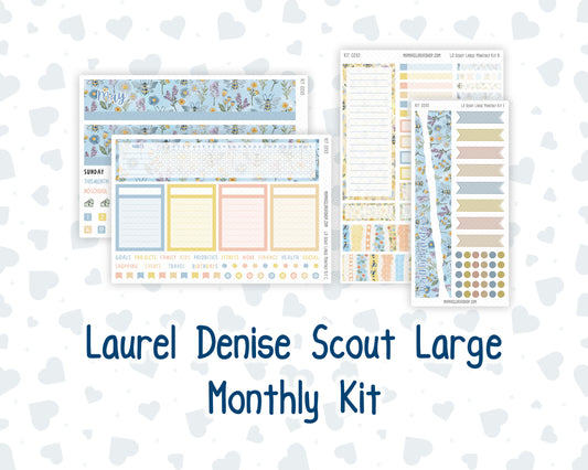 Kit 0265 - Laurel Denise The Scout Planner Large - Monthly Kit - May - Honeybee Sky