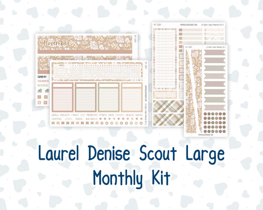 Kit 0301 - Laurel Denise The Scout Planner Large - Monthly Kit - November - Sunday Comfort