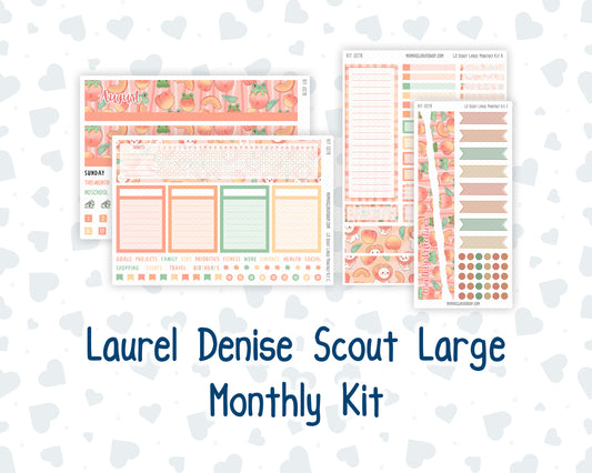 Kit 0278 - Laurel Denise The Scout Planner Large - Monthly Kit - August - Oops, All Peaches