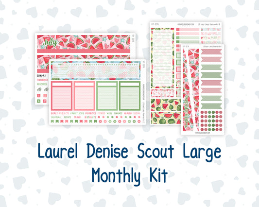 Kit 0276 - Laurel Denise The Scout Planner Large - Monthly Kit - July - Melon Crush