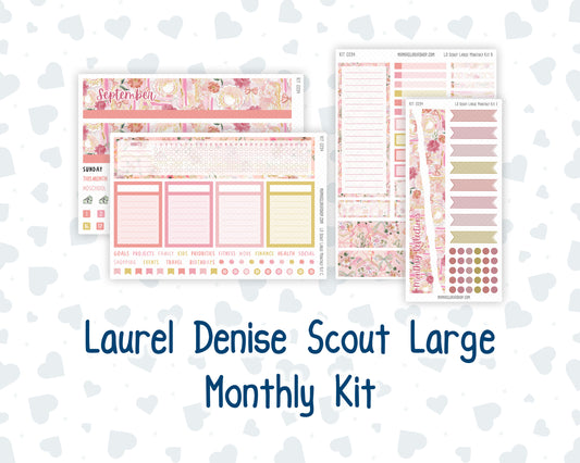 Kit 0294 - Laurel Denise The Scout Planner Large - Monthly Kit - September - Rosy Reveria