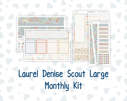 Kit 0261 - Laurel Denise The Scout Planner Large - Monthly Kit - April - Llama Spring