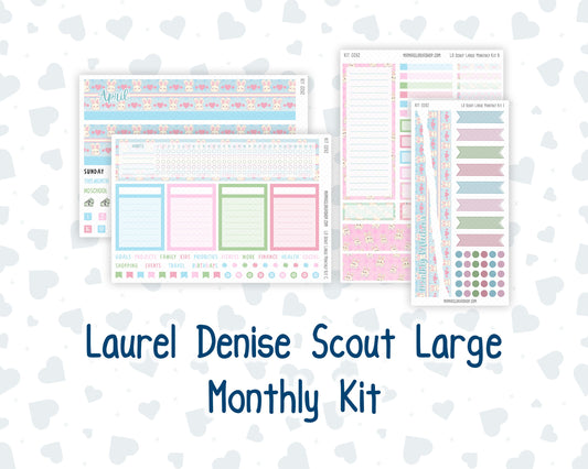 Kit 0262 - Laurel Denise The Scout Planner Large - Monthly Kit - April - Spring Puffs