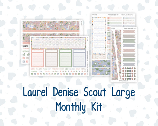 Kit 0266 - Laurel Denise The Scout Planner Large - Monthly Kit - May - Froggy Lake Picnic