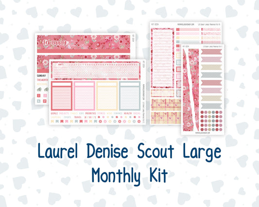 Kit 0254 - Laurel Denise The Scout Planner Large - Monthly Kit - February - Valentine Village