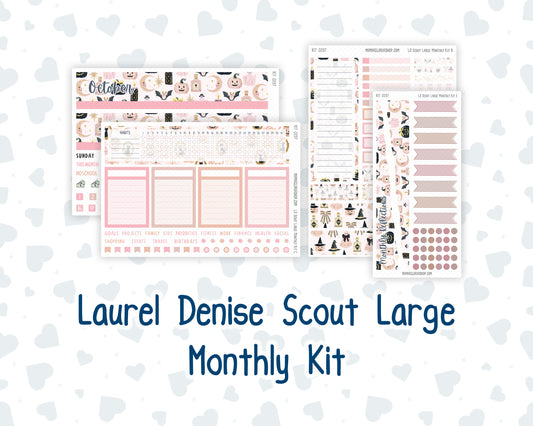 Kit 0297 - Laurel Denise The Scout Planner Large - Monthly Kit - October - Pink Spell