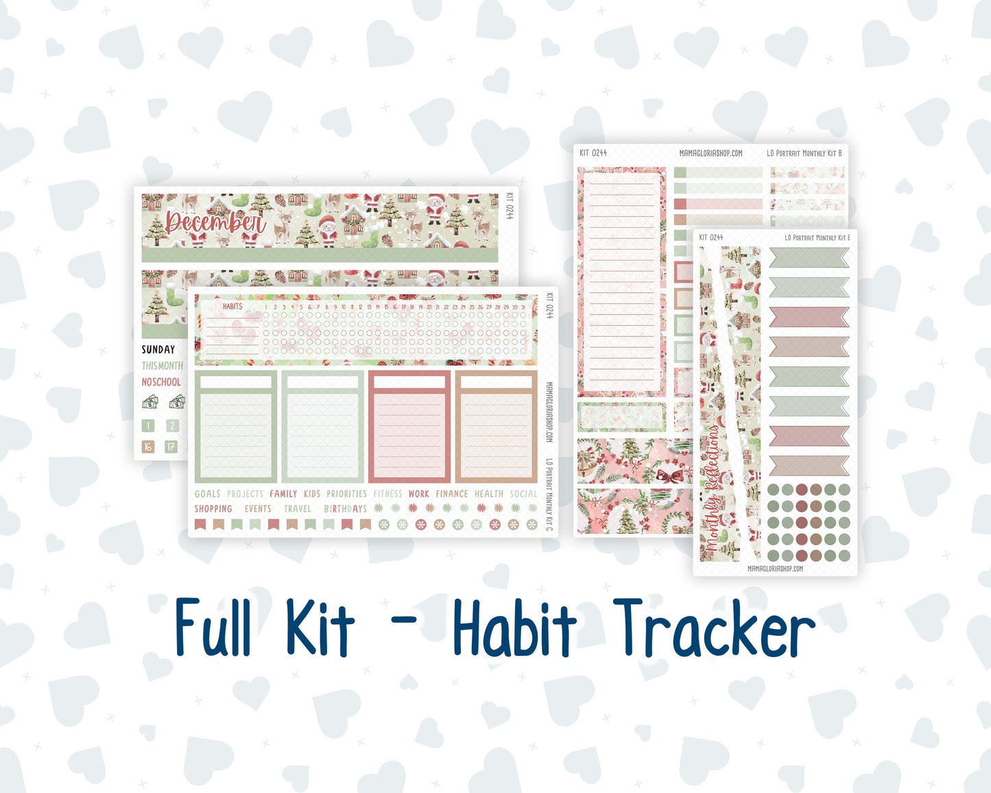 Kit 0244 - Laurel Denise Portrait - Monthly Kit - December - Santas Village