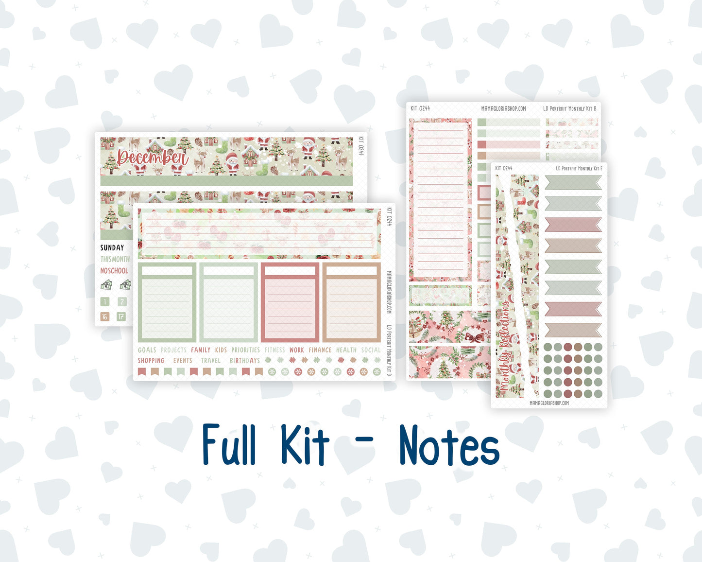 Kit 0244 - Laurel Denise Portrait - Monthly Kit - December - Santas Village