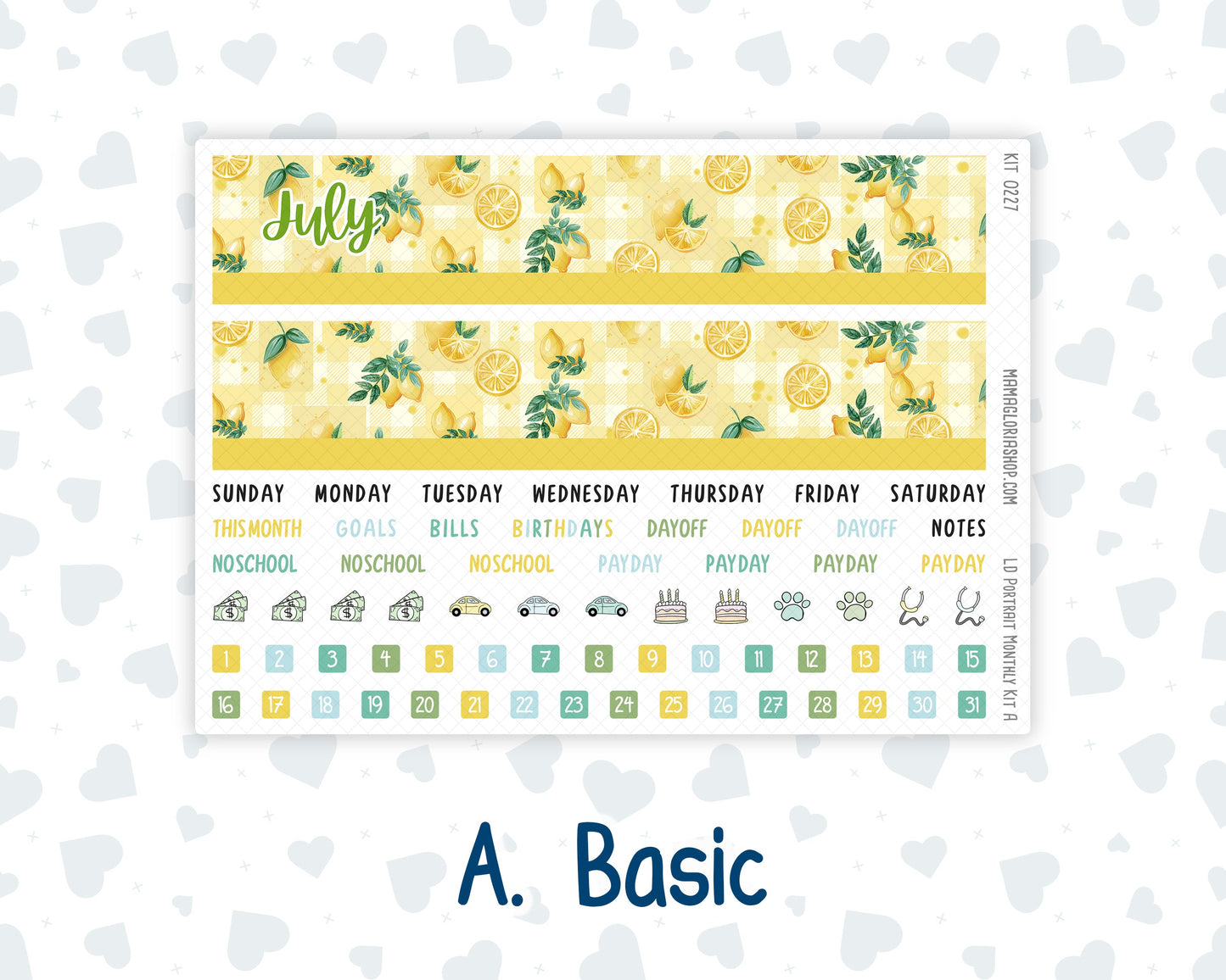 Kit 0227 - Laurel Denise Portrait - Monthly Kit - July - Lemon Grove