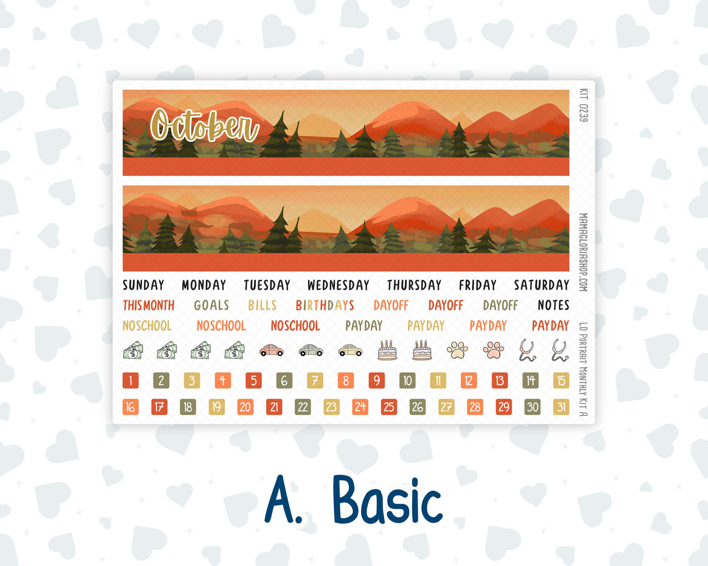 Kit 0239 - Laurel Denise Portrait - Monthly Kit - October - October Stroll