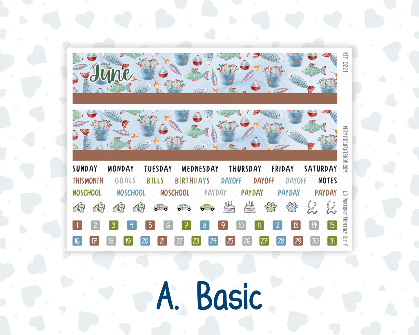 Kit 0221 - Laurel Denise Portrait - Monthly Kit - June - Gone Fishing