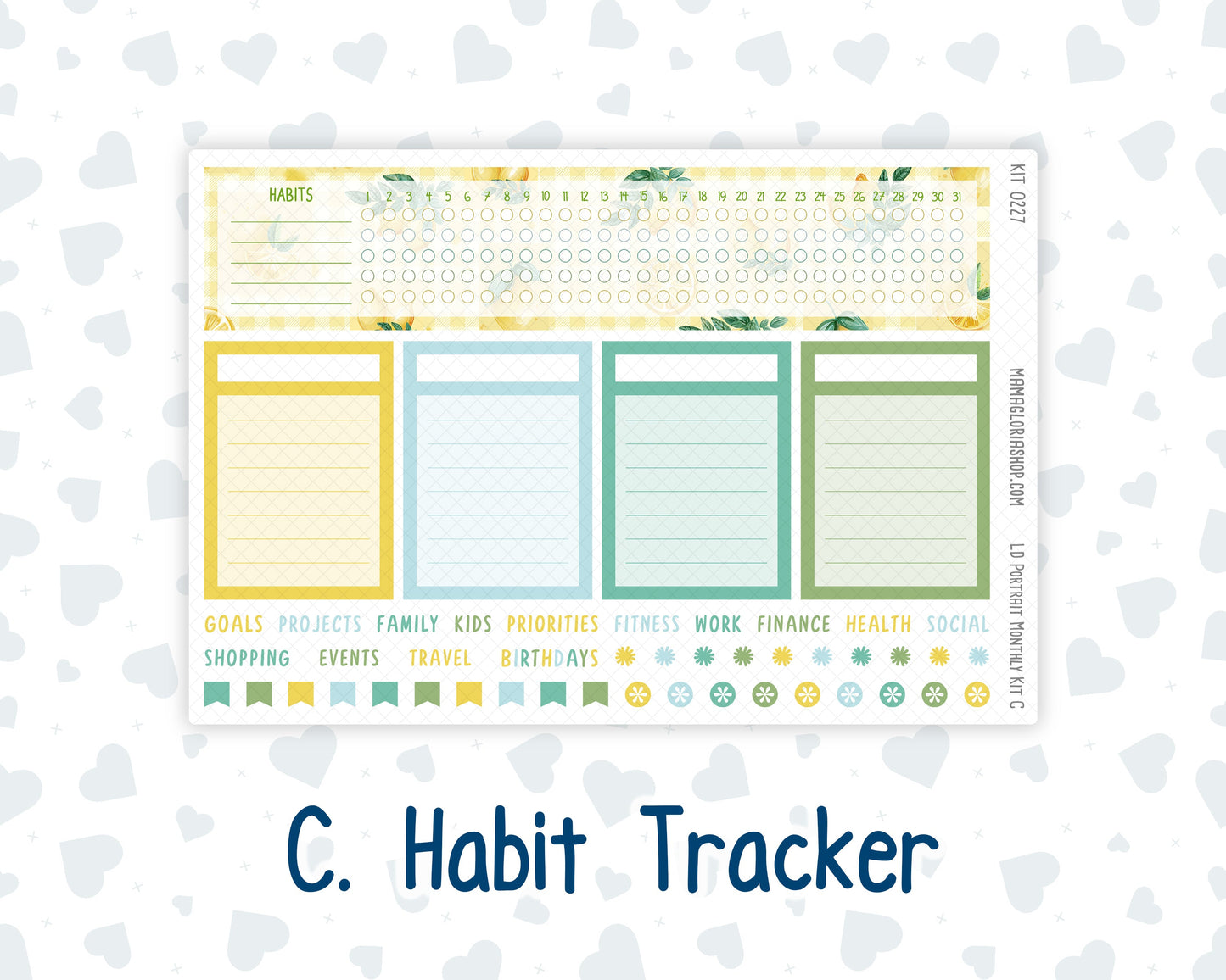 Kit 0227 - Laurel Denise Portrait - Monthly Kit - July - Lemon Grove