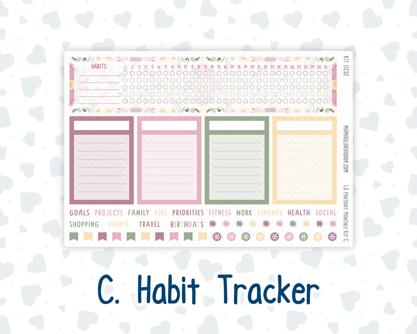 Kit 0232 - Laurel Denise Portrait - Monthly Kit - September - Heirloom Garden