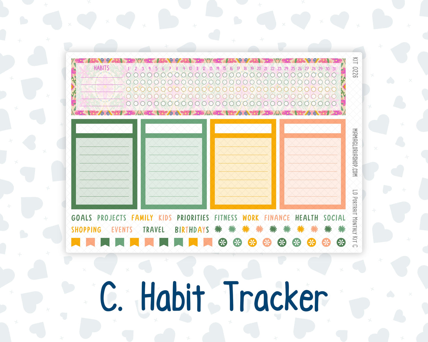 Kit 0226 - Laurel Denise Portrait - Monthly Kit - July - Tropical Whimsy