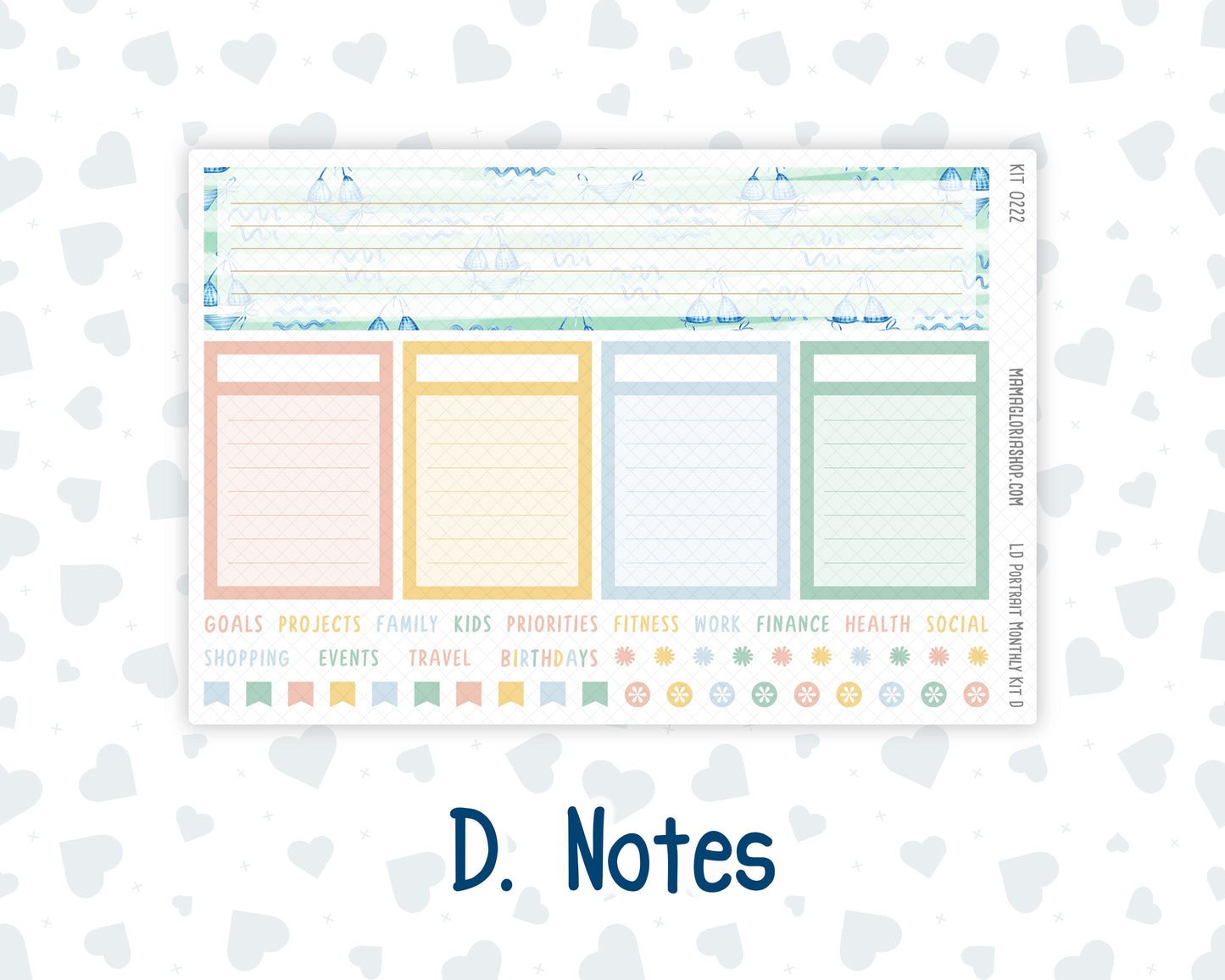 Kit 0222 - Laurel Denise Portrait - Monthly Kit - June - Beach Day