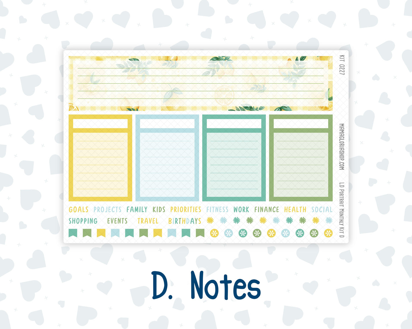 Kit 0227 - Laurel Denise Portrait - Monthly Kit - July - Lemon Grove