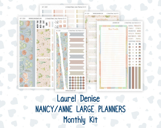 Kit 0261 - Laurel Denise Nancy/Anne Large - Monthly Kit - April - Llama Spring